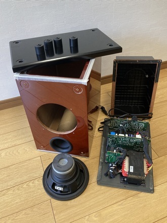 ジャンクのサブウーファー (DENON DSW-33XG) をテレビ用に改造
