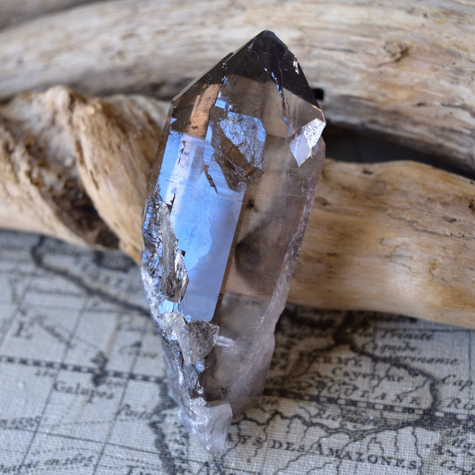 スモーキークォーツ アルプス水晶 VORTEX スイス産 182g/ クリスタル