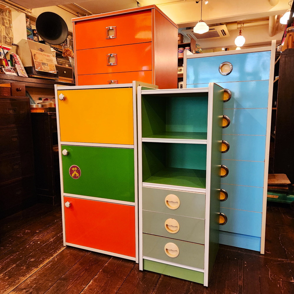 昭和レトロポップなカラーチェスト（収納家具）あれこれ - [Sold Out