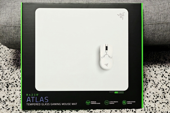 Razer Atlas ホワイト ゲーミングガラスマウスパッド Razer Atlas - 白