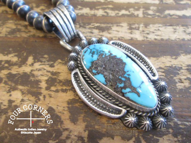 Harry H Begay ハリービゲイ インゴットシルバーターコイズペンダント