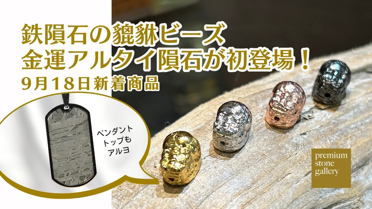 アルタイ隕石の貔貅ビーズとペンダントトップ｜9月18日新着