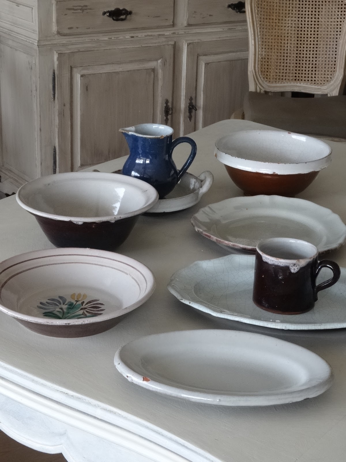 南仏陶器 キュノワールのようなオーバル皿 南仏陶器 キュノワールの