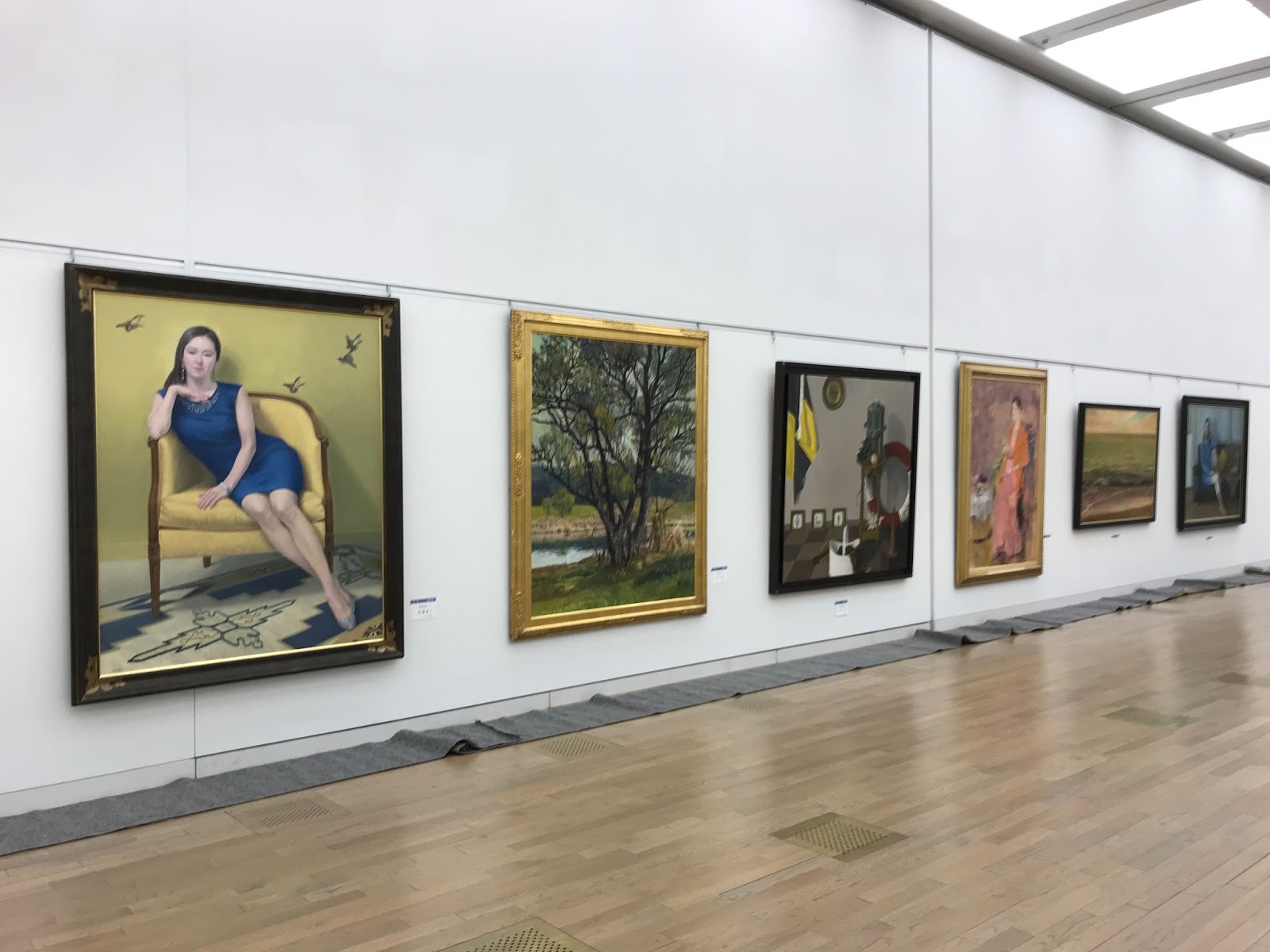 犀川愛子「春日」白日展内閣総理大臣賞受賞者の風景画 油絵