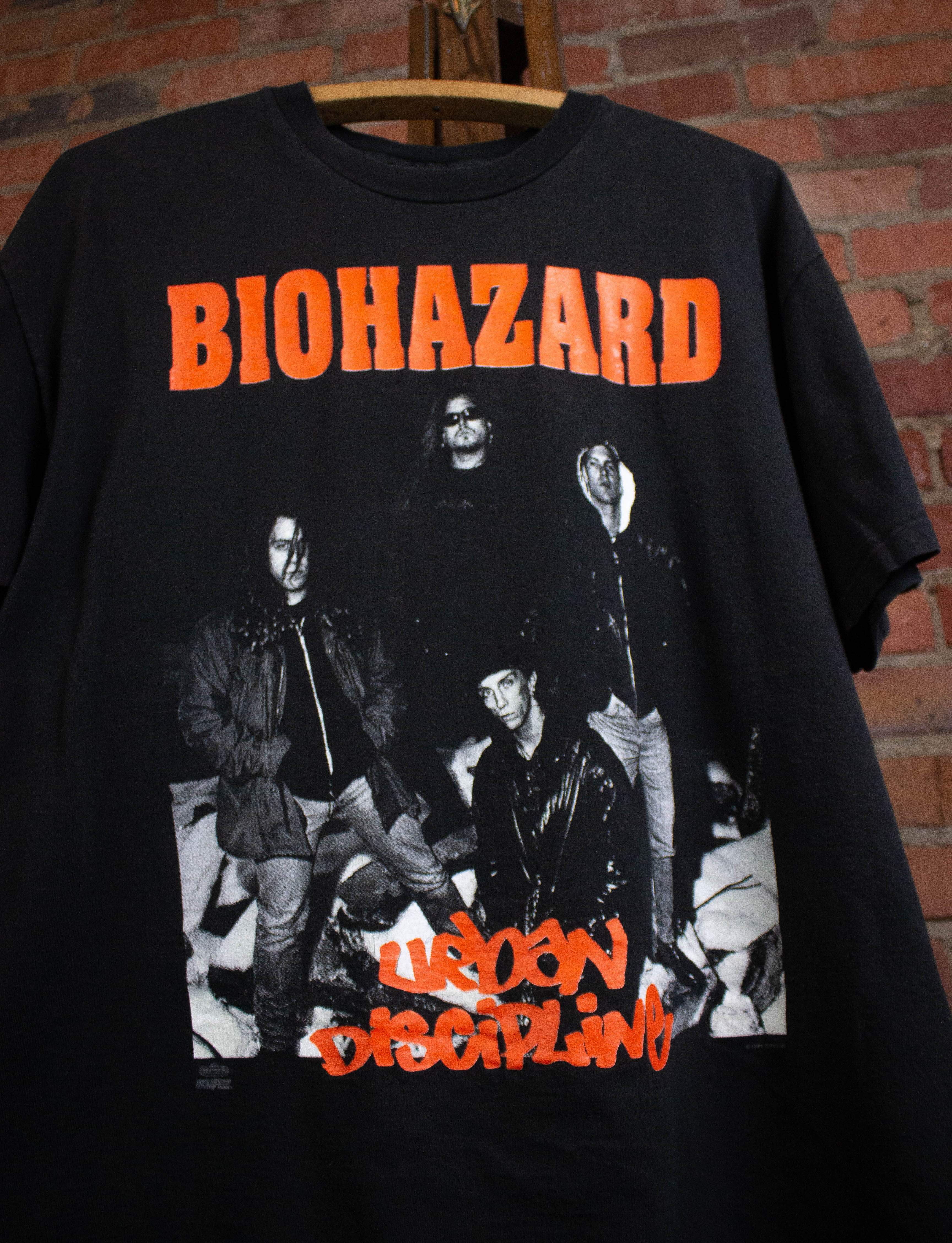 Vintage Biohazard Urban Discipline Concert T Shirt 1992 Black XL