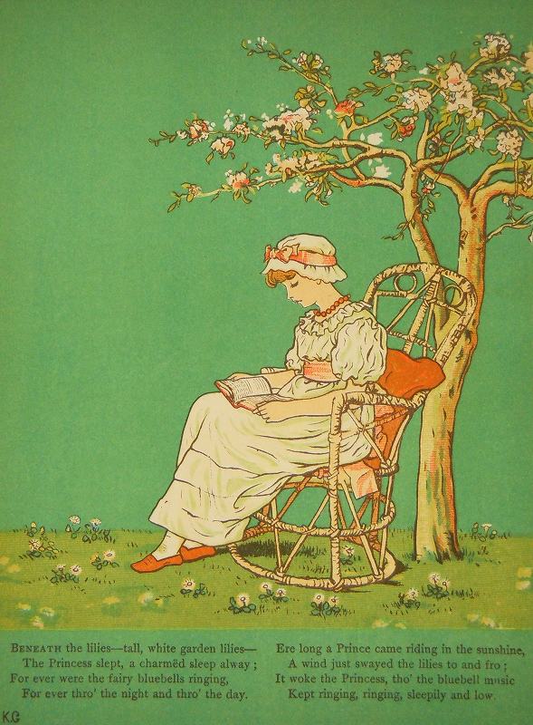 1885年に出版された ケイト・グリーナウェイの 多色版画で製作された