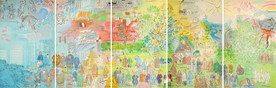 ラウル・デュフィ 画家への手紙 電気の精 1965年 リトグラフ 版画 真作