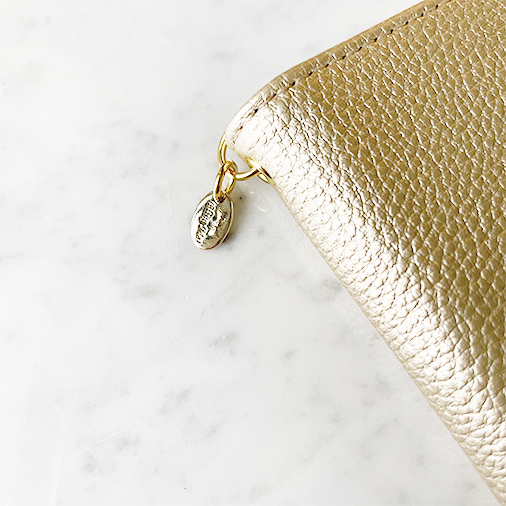 Smartphone Case M/Synthetic leather/Smiley Sparkling(Gold