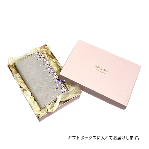 Smartphone Case M/Synthetic leather/Smiley Sparkling(Gold