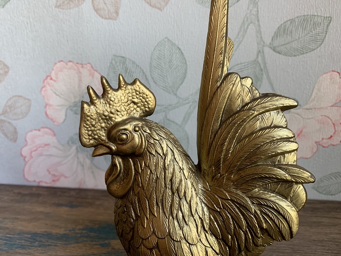 VINTAGE アンティーク フランスニワトリ置物オブジェ