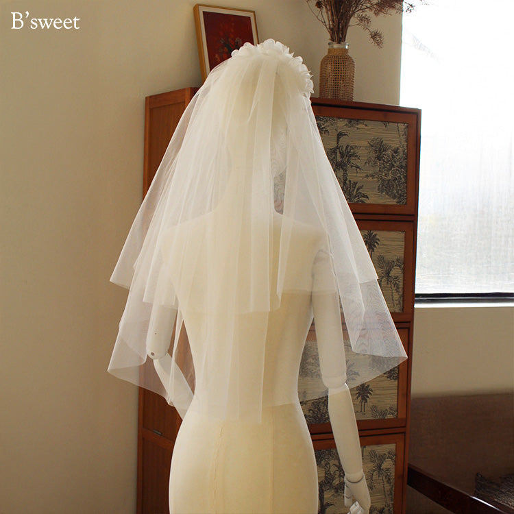 ts241jd】カチューシャ付きベール ミディアム【長さ約60cm×80cm