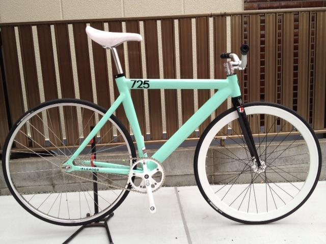 LEADER 725 完成車ピストバイク ミントグリーン エアロスポーク LEADER