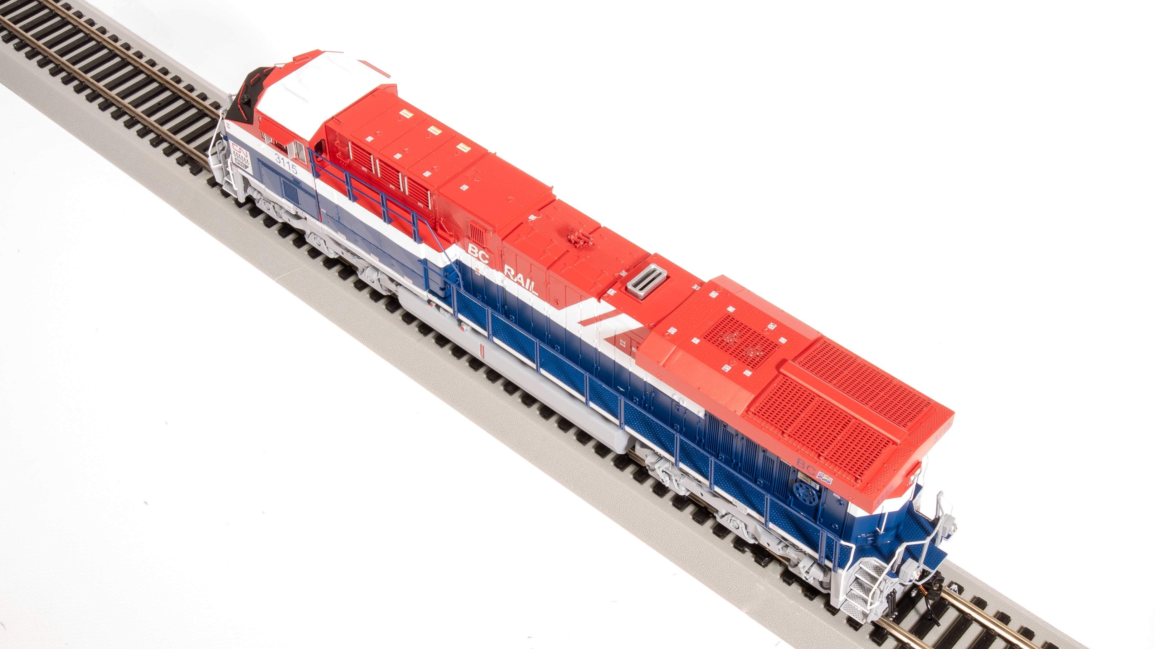 8555 GE ES44AC, CN #3115, BC Rail Heritage Paint, No-Sound / DCC-Ready