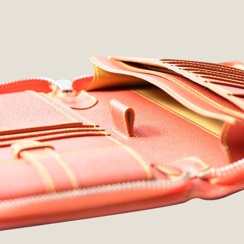 フレンチカーフ] パスポートケース color：オレンジ – BROOKLYN MUSEUM