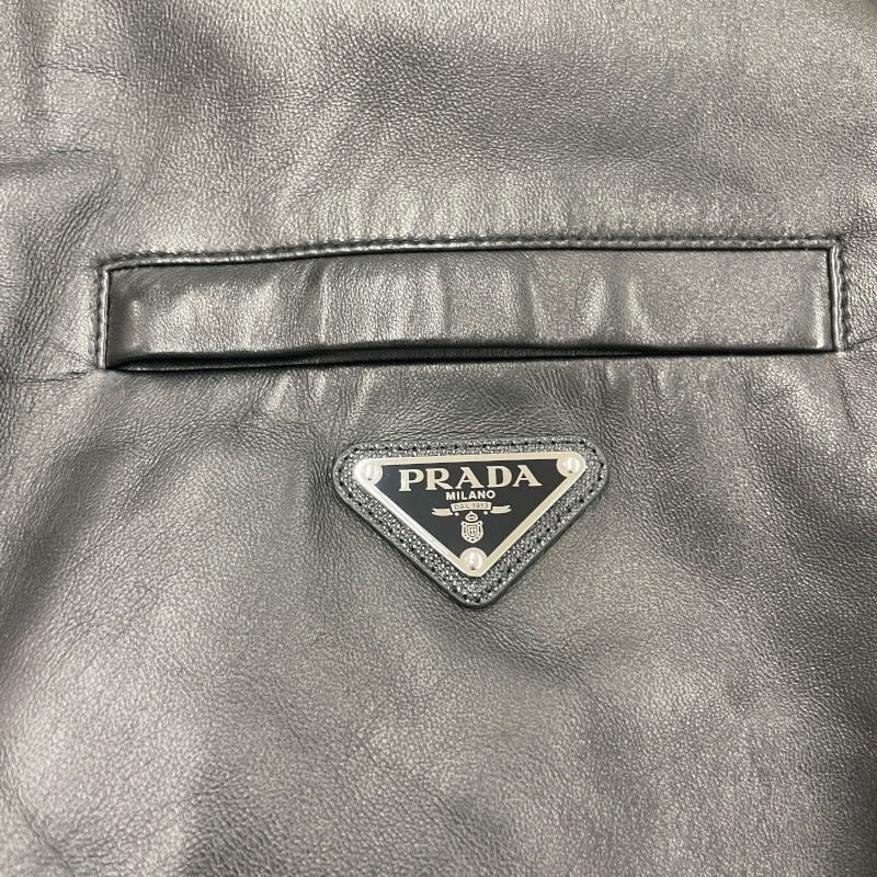 PRADA】プラダ ボンバージャケット UPW280 ブルゾン レザーメンズ