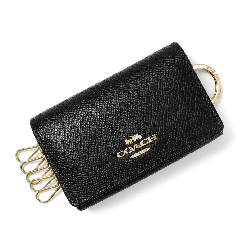 Brandol / COACH コーチ キーケース シンプル レザー ブラック F76741