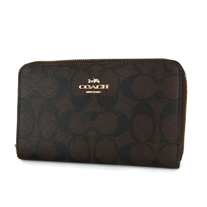 Brandol / COACH コーチ 二つ折り財布 シグネチャー コーティング