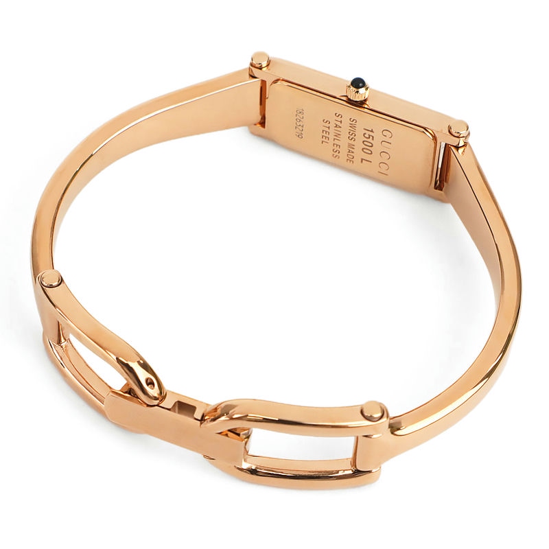 人気 GUCCI 1Pダイヤ ピンクGG柄 ゴールド 風防傷なし 人気 GUCCI 1P