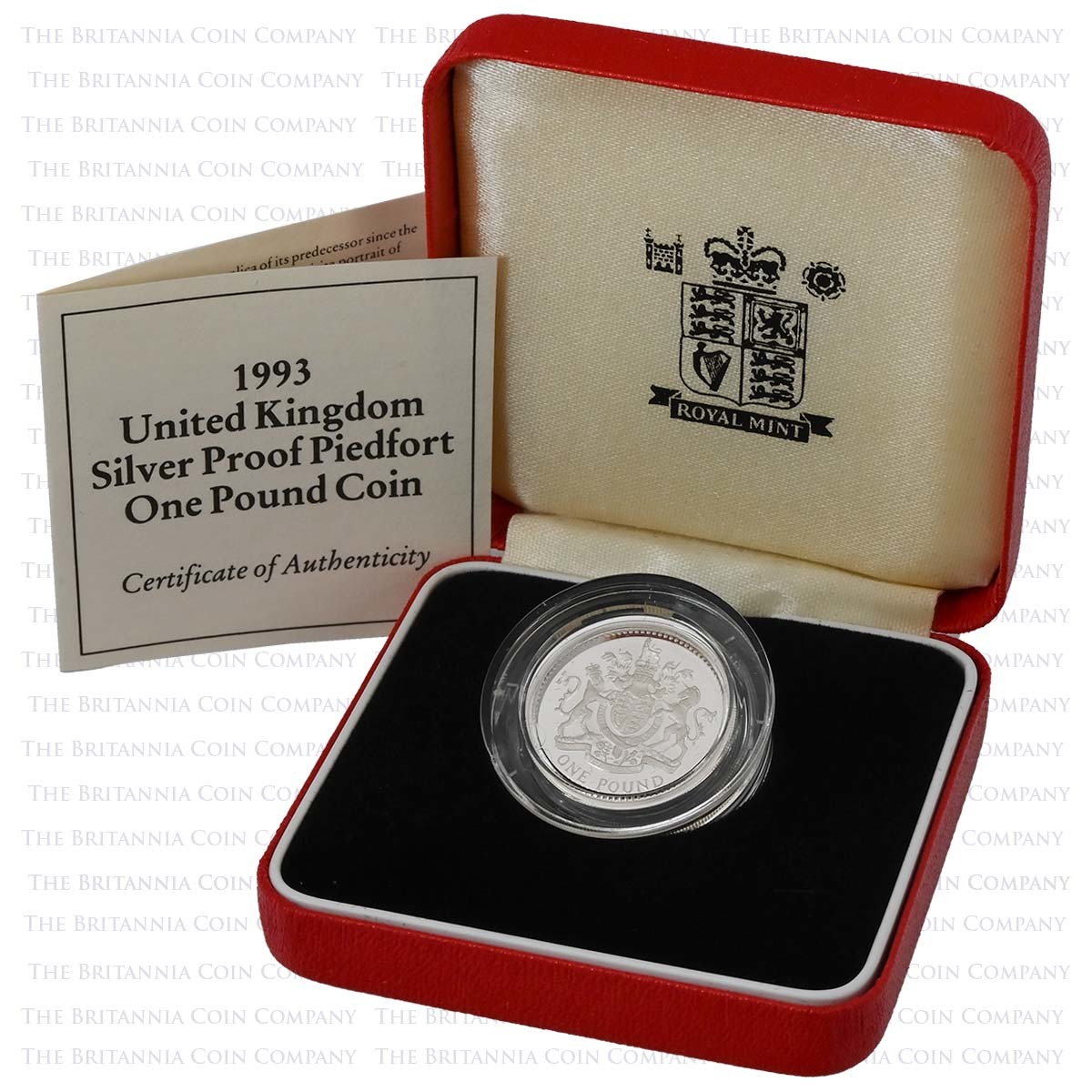 Piedfort Silver 1993 Royal Arms £1 : Royal Mint | The Britannia