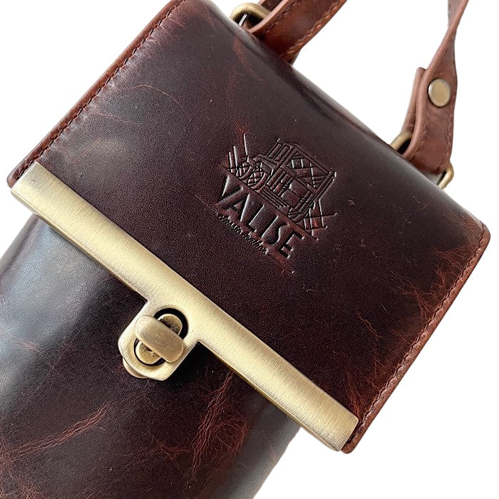 本革スマートフォンショルダー アンティークブラウン