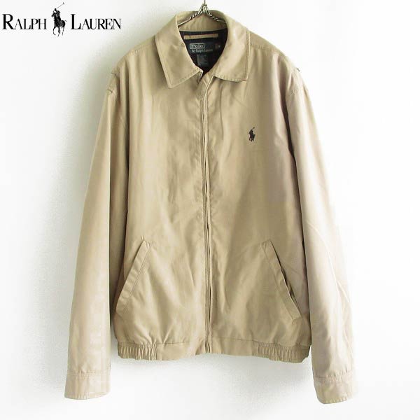 90s Polo ポロ ラルフローレン スウィングトップ ベージュ系 M