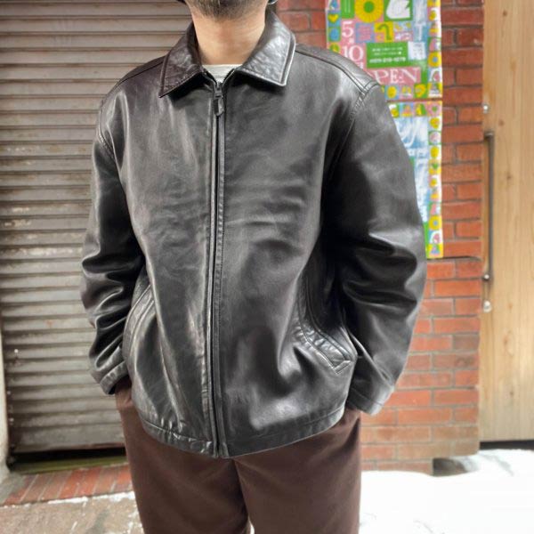 DOCKERS ドッカーズ Tバック 高品質 ラム レザー ジャケット 黒 XXL