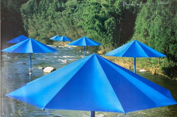 クリスト＆ジャンヌ=クロードの直筆サイン入り、リトグラフポスターを