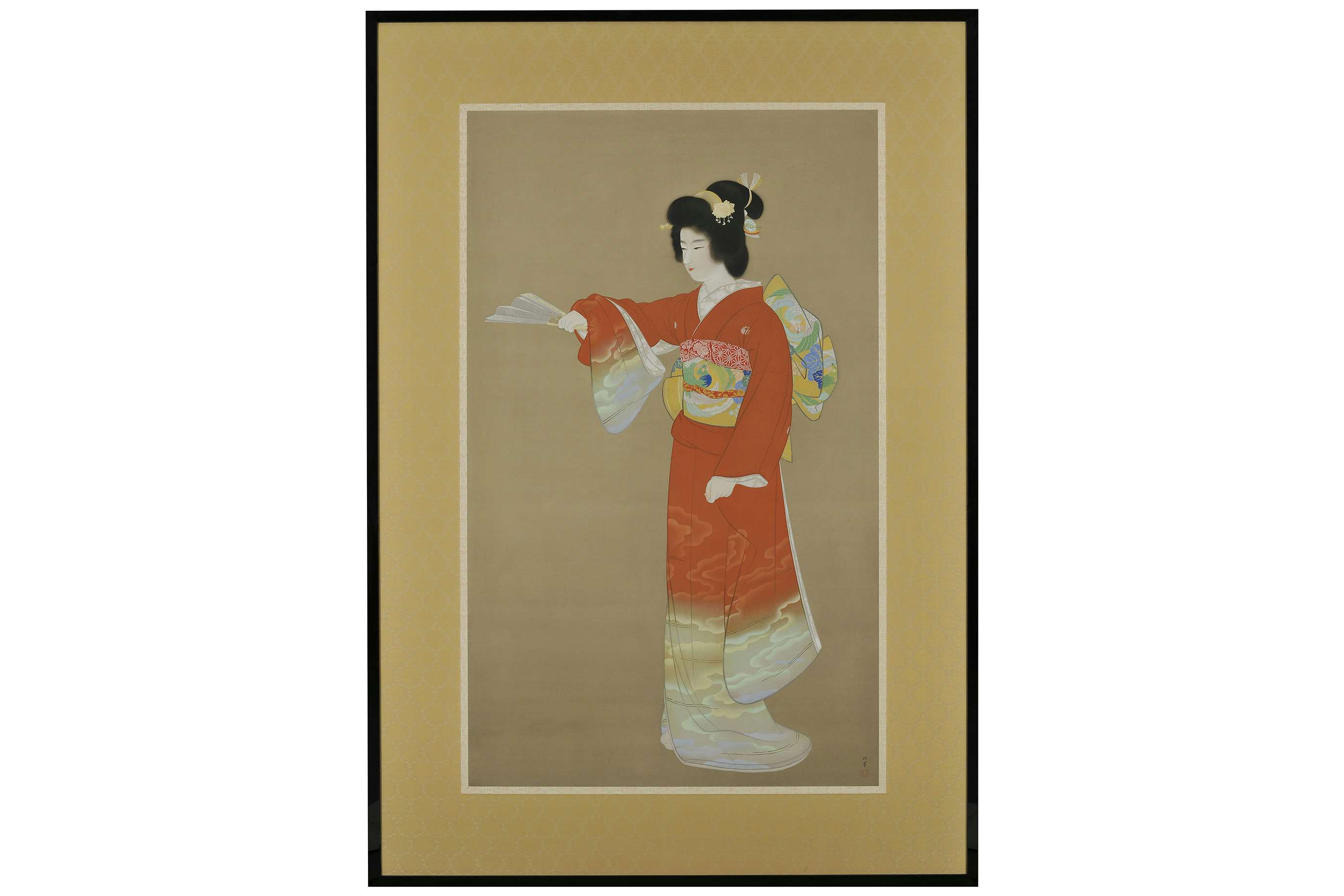 上村松園作 序の舞 【 多色刷高級美術印刷 】東京芸大所蔵 小学館より