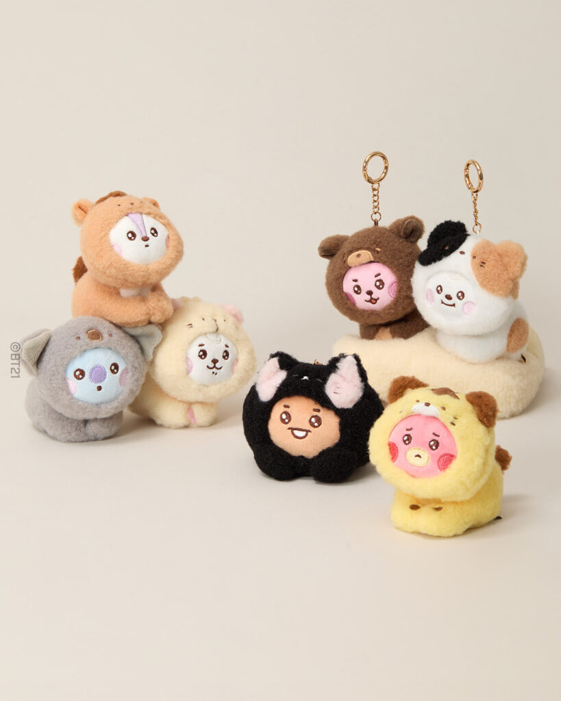 BT21の可愛いアニマルぬいぐるみ「BT21 MORE FLUFFY KEYRING」が発売