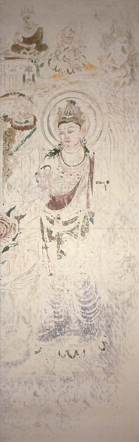 法隆寺金堂壁画模写六号壁 観音菩薩 文化遺産オンライン