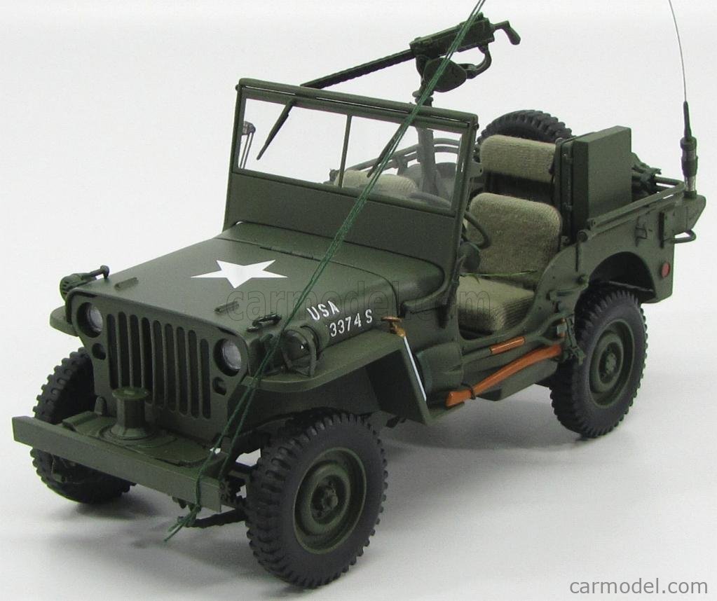 未開封 オートアート Willys Jeep with trailer 1/18 Willys Jeep with