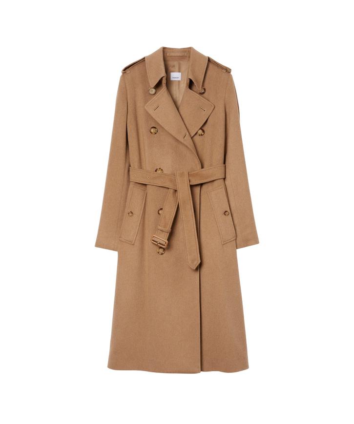 美品 バーバリーブリット ロングコート ウール レザー ノバチェック