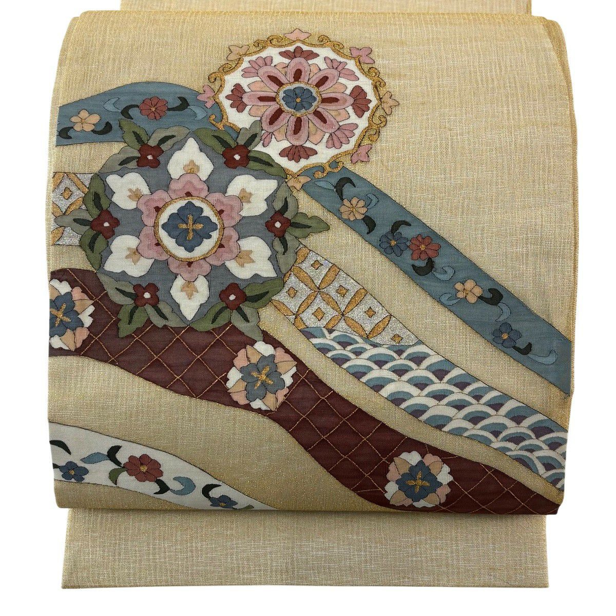 袋帯 藤林徳扇 螺鈿 名品 創業三百余年！12代藤林徳扇