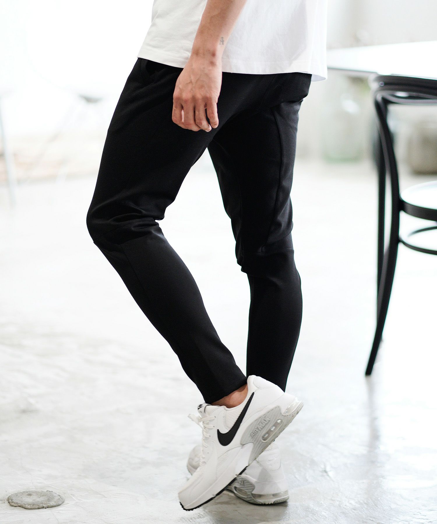 CAMBIO スーパーストレッチ サルエル テーパード シルエット パンツ