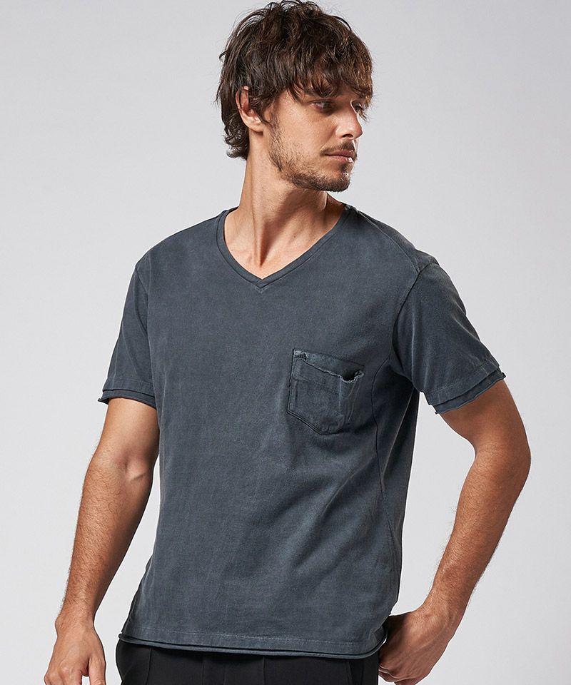 wjk】leather pocket-T VネックTシャツ (7982 lj22d) | CAMBIO カンビオ
