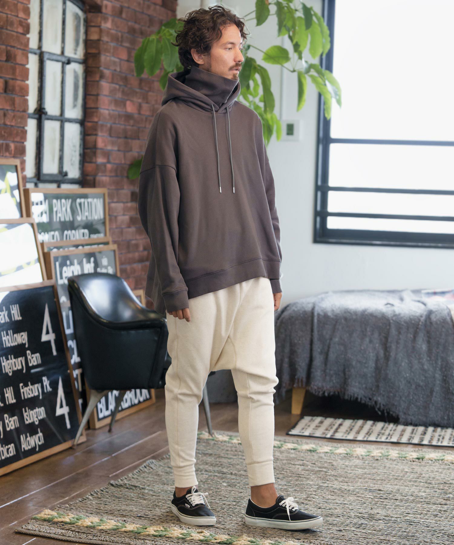 60%OFF【CAMBIO(カンビオ)】Back Shaggy Sweat Sarouel Pants サルエル