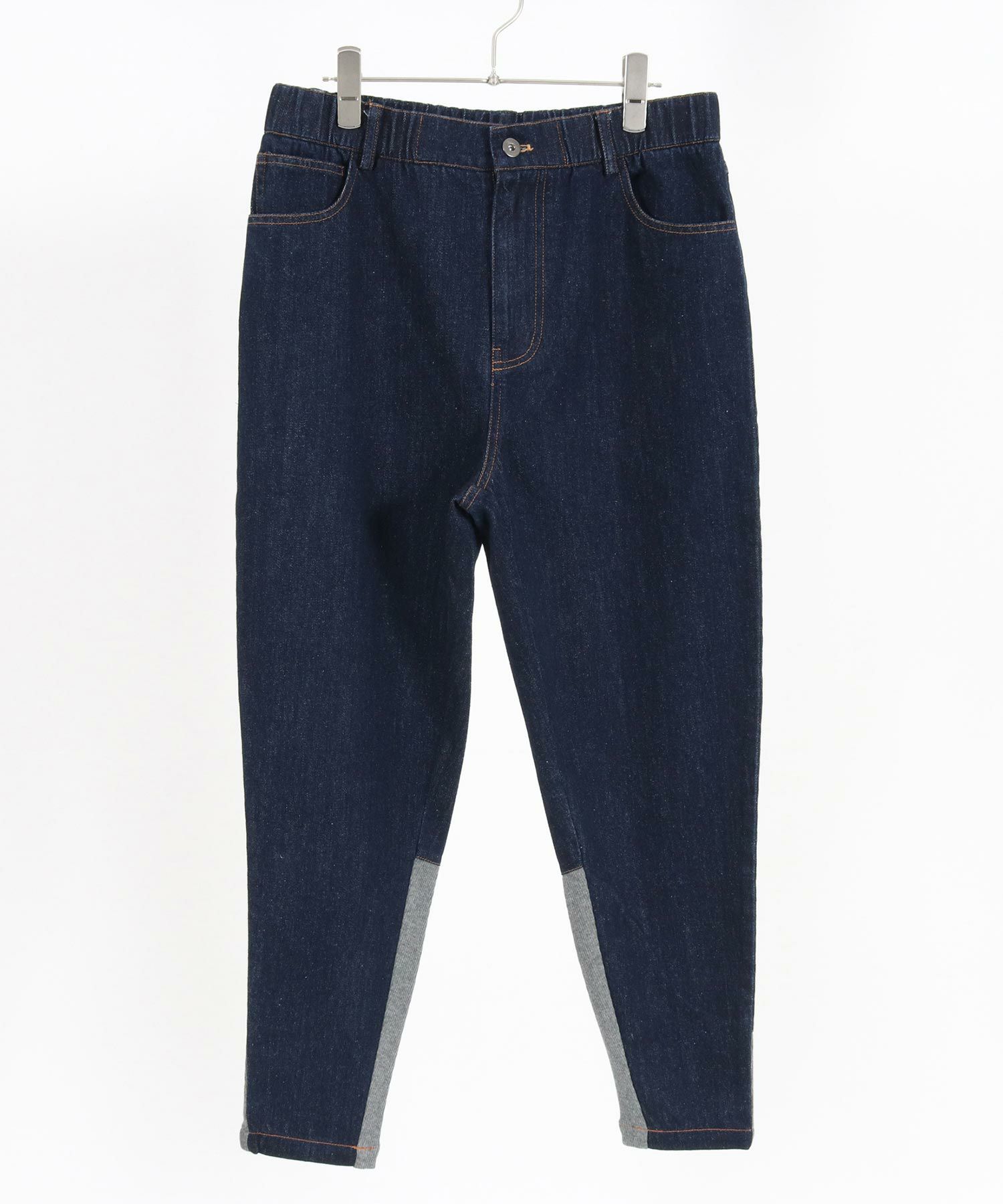 CAMBIO(カンビオ)】 裾裏リブ使いテーパードデニムパンツ(HLCM0163