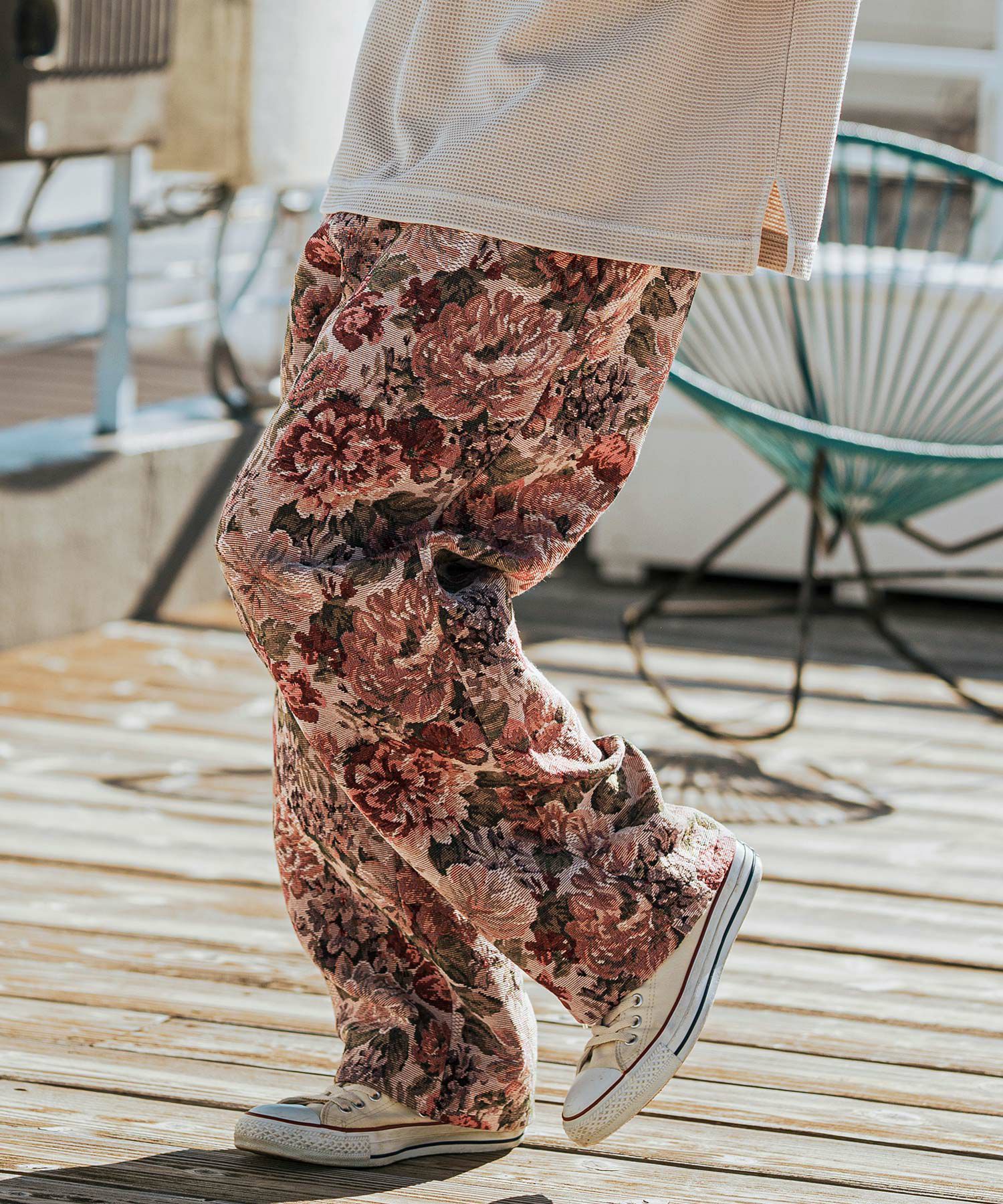 glamb(グラム)】Irregular Tuck Wide Slacks ファイブタックワイド