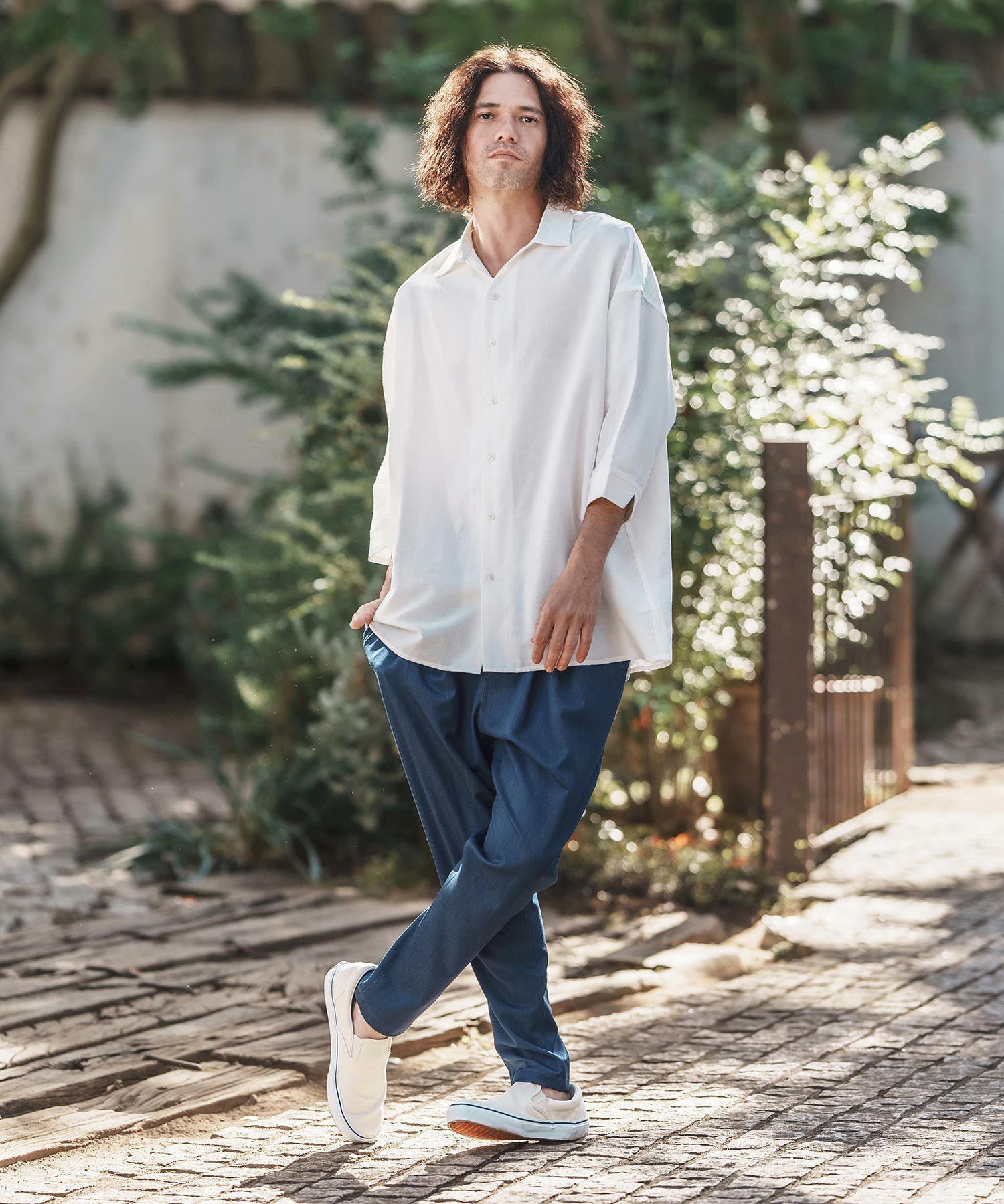 CAMBIO(カンビオ)】Denim Like Drape Sarrouel Pants サルエルパンツ