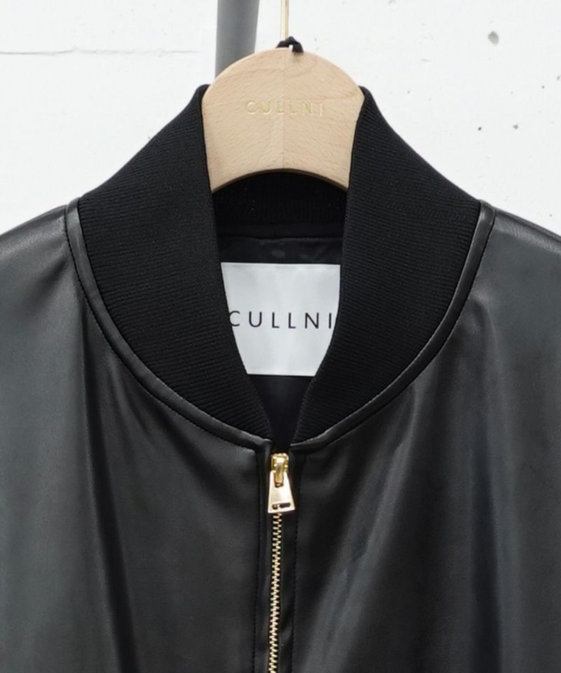 50%OFF【CULLNI(クルニ)】Faux Leather MA-1 ジャケット(25-AW-017B