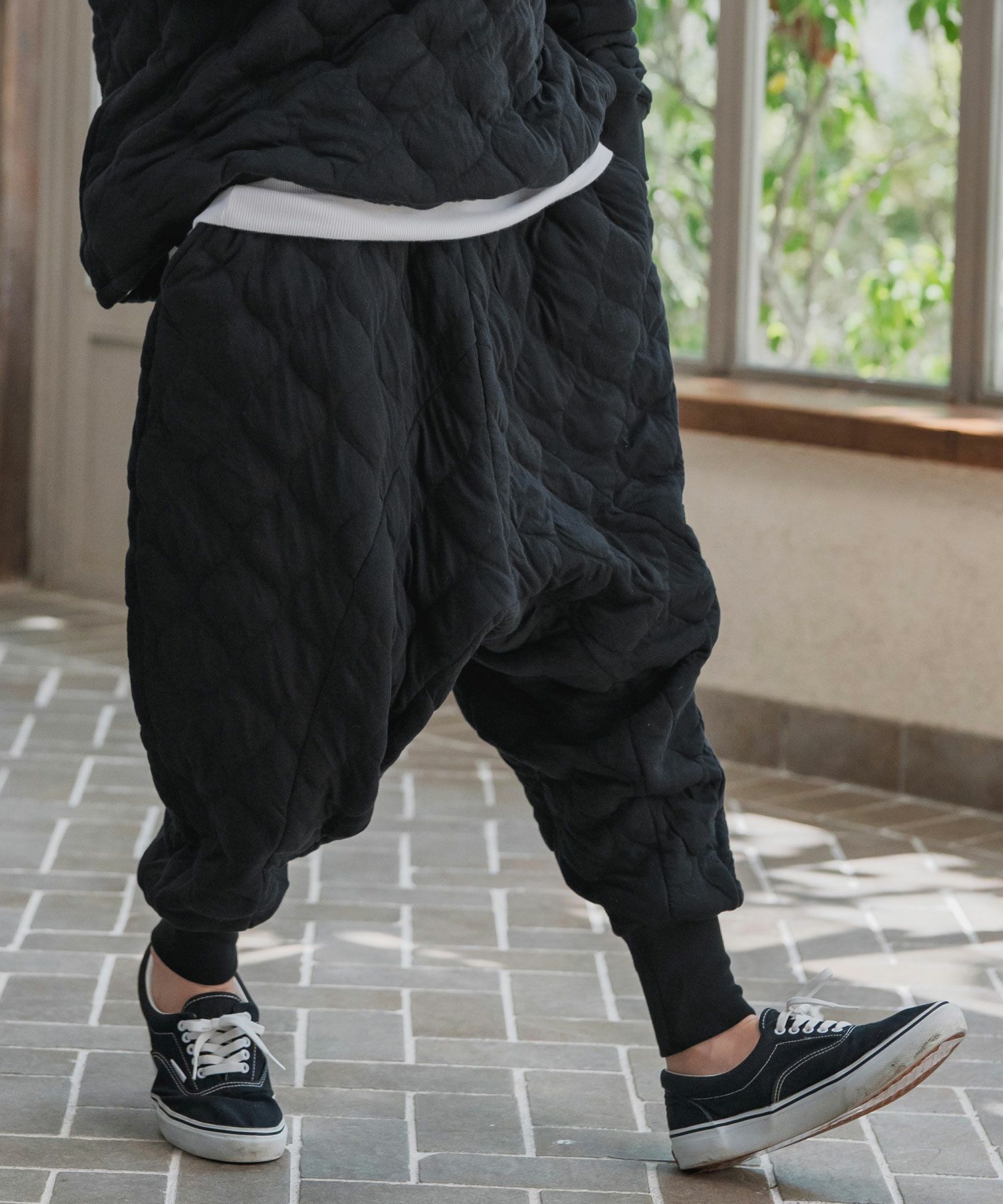 CAMBIO(カンビオ)】Wave Quilting Surrouel Pants キルティング