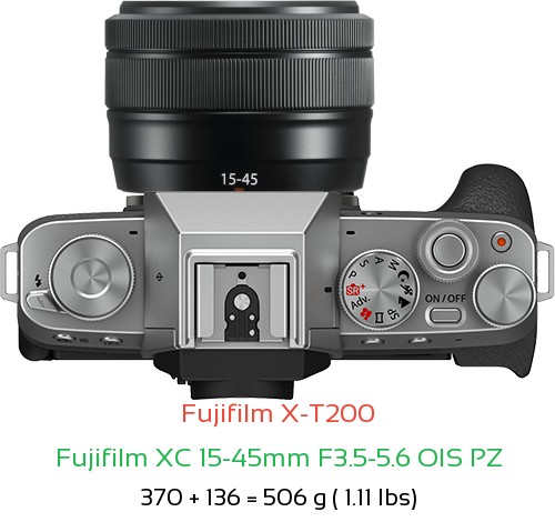 Fujifilm X-T200 Camera and Fujifilm XC 15-45mm F3.5-5.6 OIS PZ Lens