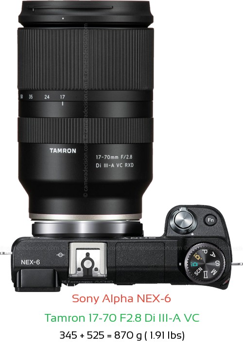 Sony NEX-6 Camera and Tamron 17-70 F2.8 Di III-A VC Lens