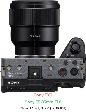 Sony FX3 Camera and Sony FE 85mm F1.4 GM Lens