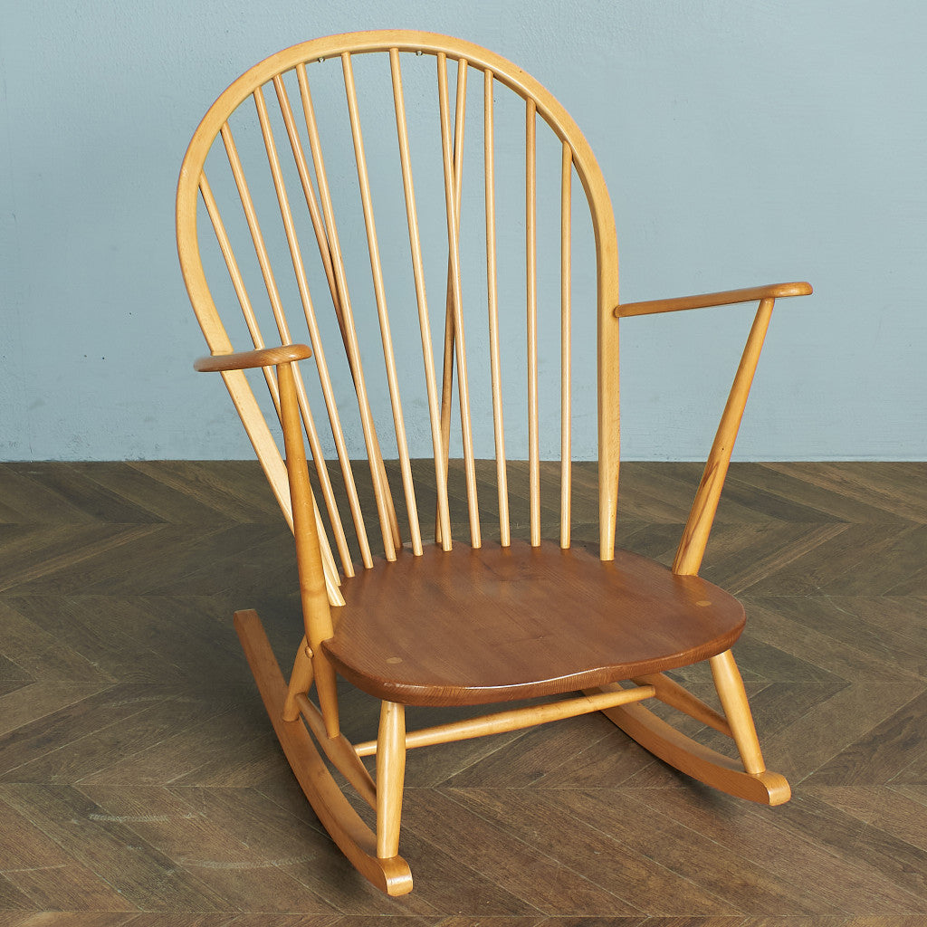 レアヴィンテージレトロストライプロッキングチェアー