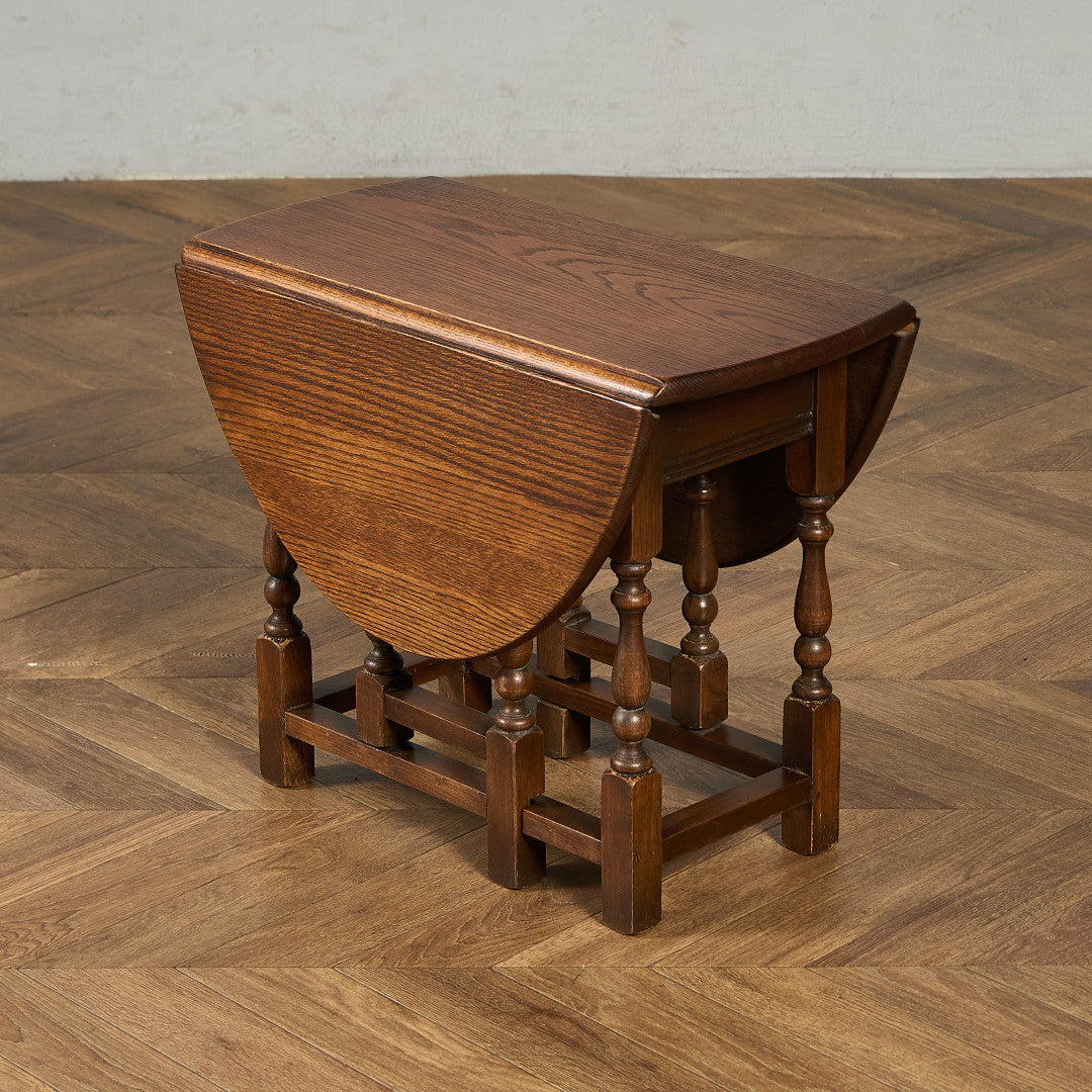 BOMBAY バタフライサイドテーブル アンティーク調 ドロップリーフ