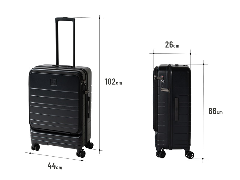 DODからノートPC専用収納付きスーツケース「モナカ・コロコーロ」登場