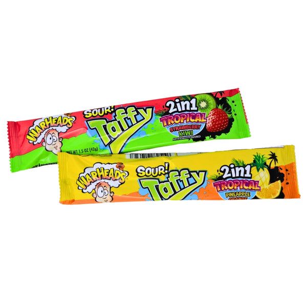 Warheads Sour Tropical Taffy 2in1 - 1.49oz | Candy Funhouse US
