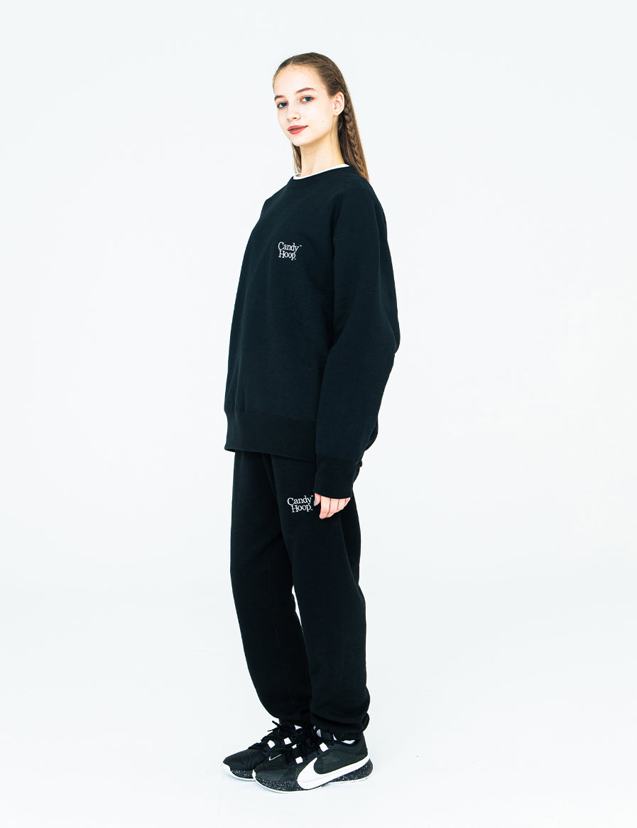 BASIC LOGO SWEAT PANTS (BLACK)