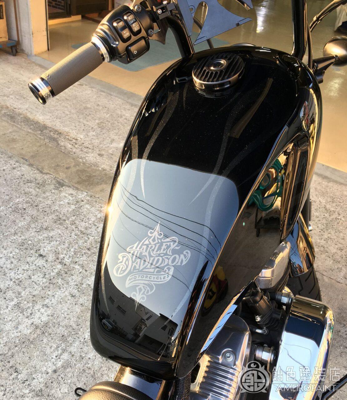 HARLEY-DAVIDSON タンク グレー フレイムデザイン スポーツスター